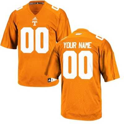 Men%27s Tennessee Volunteers Customized Replica Orange Football Jersey